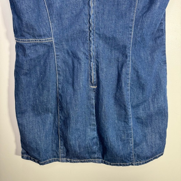 Zara Blue Denim Mini Dress Size XXL - Picture 11 of 15